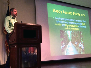 Speaking at the Greenhouse Tomato Short Course